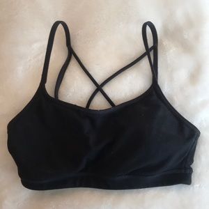 Athleta Padded Black Sports Bra XXS